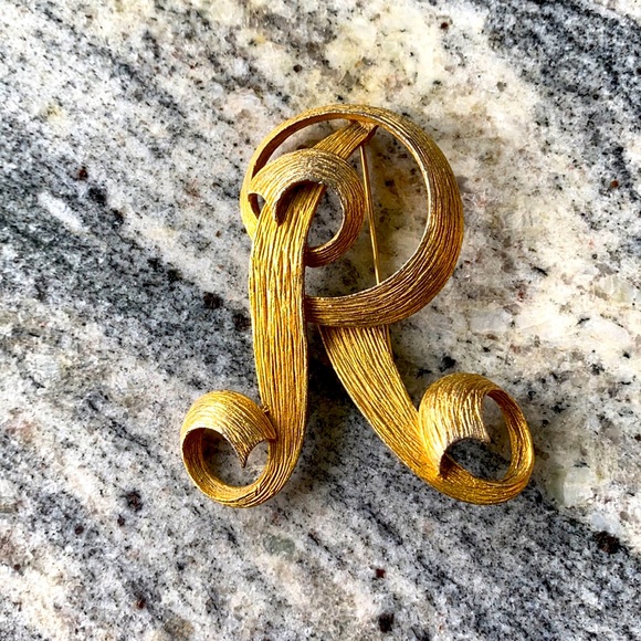 BSK | Jewelry | Vintage Bsk Letter R Brooch | Poshmark